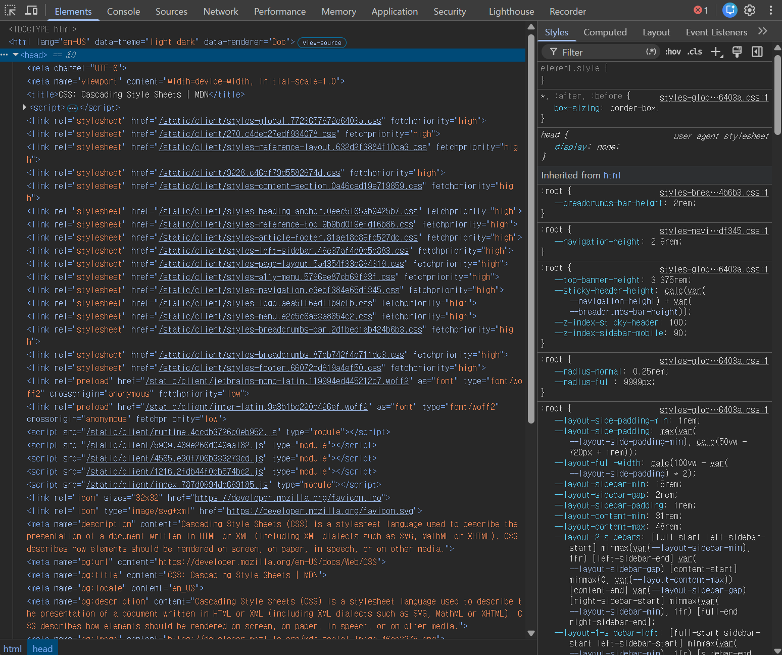 Chrome DevTools on Windows showing MDN DOM and CSS rules from iPhone Safari
